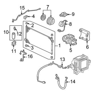 Honda OE - Air Conditioner & Heater - Condenser, Compressor & Lines (Coupe 3.0L)