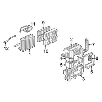 Honda OE - Air Conditioner & Heater - Evaporator Components (USA Only), (EX Coupe 3.0L)
