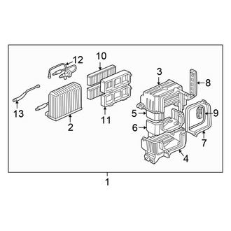 Honda OE - Air Conditioner & Heater - Evaporator Components (Canada Only), (EX Coupe 3.0L)