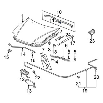Honda OE - Hood Seal Clip
