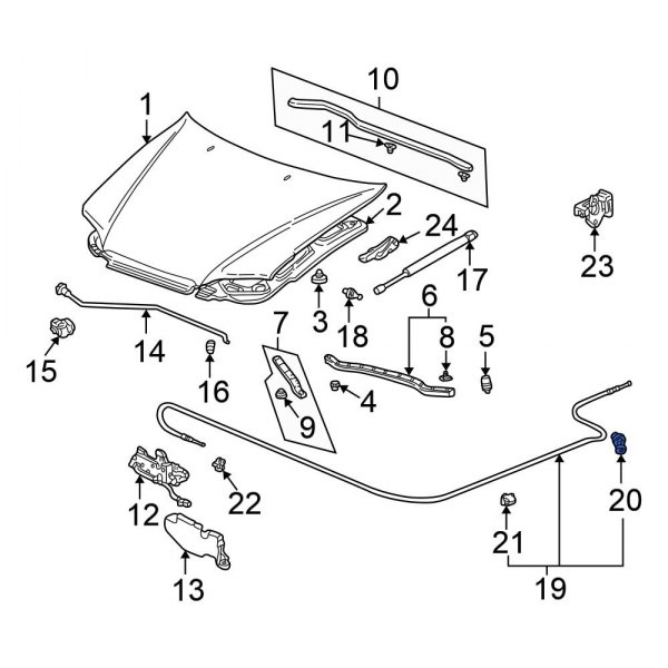 Hood Release Cable Grommet