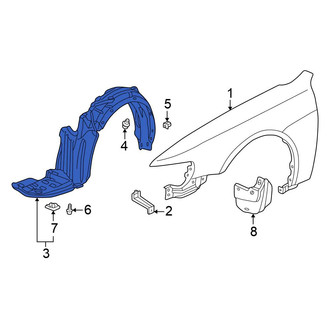 Honda OE - Front Right Fender Splash Shield