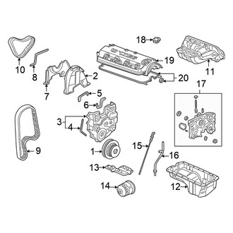 Honda OE - Engine / Transaxle - Engine Parts (Coupe 2.3L)