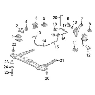 Honda OE - Engine / Transaxle - Engine & Transmission Mounting (Coupe 3.0L)