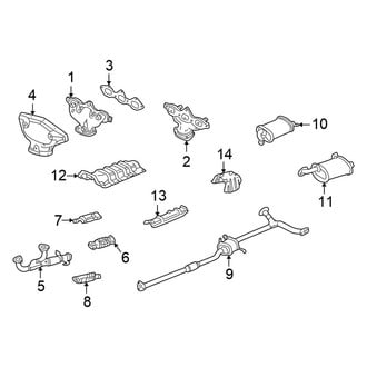Honda OE - Exhaust System - Exhaust Components (EX / LX Coupe 3.0L)