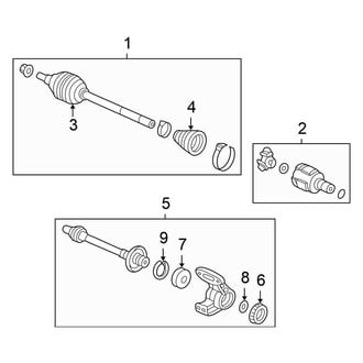 Honda OE - Front Suspension - Drive Axles (Coupe 2.3L)