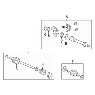 Honda OE - Front Suspension - Drive Axles (Coupe 3.0L Automatic Tr)