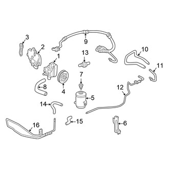 Honda OE - Steering Gear & Linkage - Pump & Hoses (Coupe 2.3L)