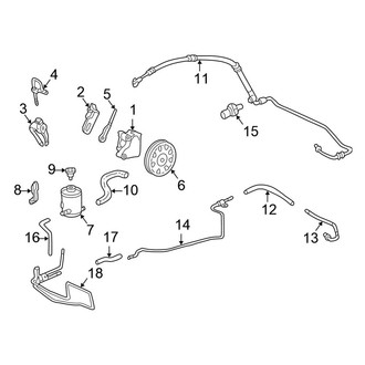 Honda OE - Steering Gear & Linkage - Pump & Hoses (Coupe)