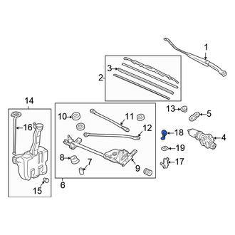 Honda OE - Front Windshield Washer Nozzle