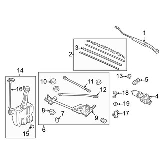 Honda OE - Windshield - Wiper & Washer Components (Coupe)