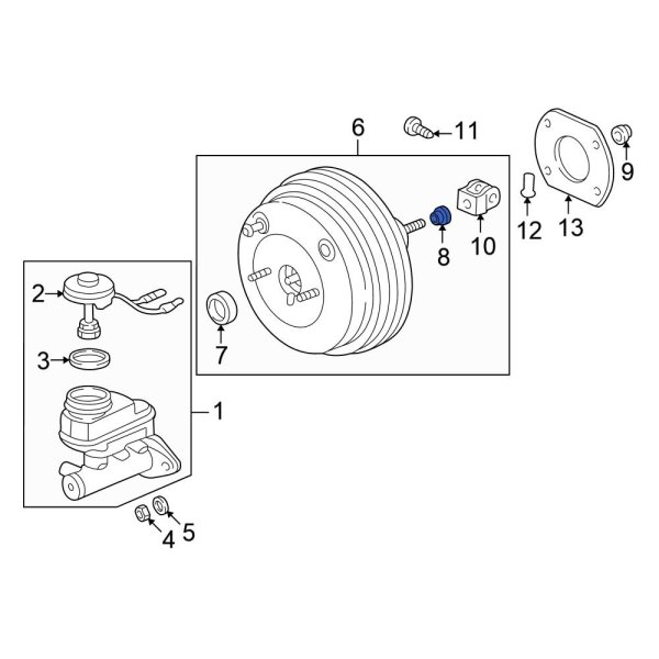 Power Brake Booster Nut