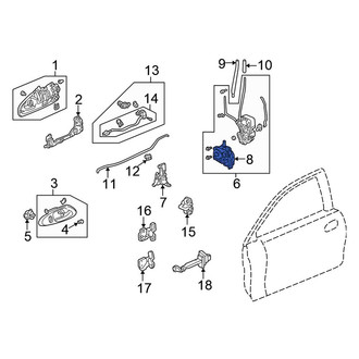 Honda OE - Front Left Door Lock Actuator Motor