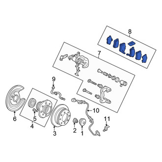 Honda OE - Rear Disc Brake Pad Set