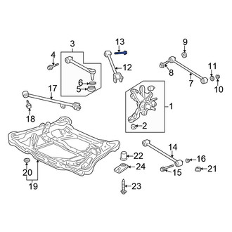 Honda OE - Suspension Trailing Arm Bolt