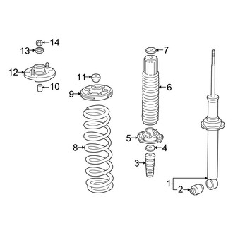 Honda OE - Rear Suspension - Struts & Components (USA Only), (Coupe)