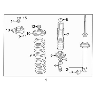 Honda OE - Rear Suspension - Struts & Components (Canada Only), (Coupe)