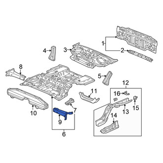 Honda OE - Left Floor Pan Reinforcement