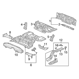 Honda OE - Rear Body & Floor - Floor & Rails (Coupe)