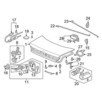 Honda OE - Trunk Lid - Lid & Components (Coupe)