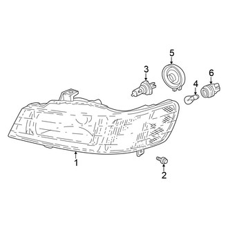 Honda OE - Front Lamps - Headlamp Components