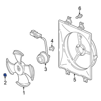 Honda OE - A/C Condenser Fan Blade Nut