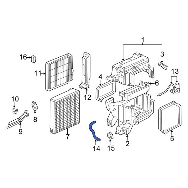 Honda OE 80271S0XA00 Front A/C Evaporator Drain