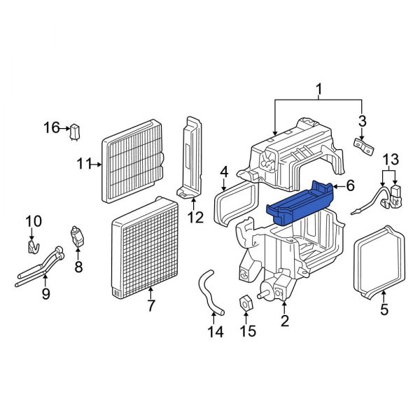 A/C Evaporator Core Case Insulator