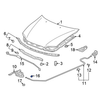 Honda OE - Hood Prop Rod Grommet