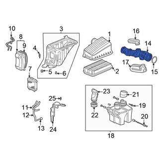 Honda OE - Rear Engine Air Intake Hose
