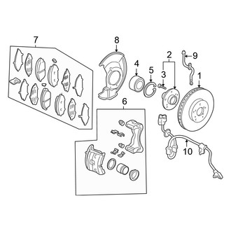 Honda OE - Front Suspension - Brake Components (Cargo / EX / LX)