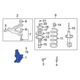 Honda OE - Front Right Steering Knuckle