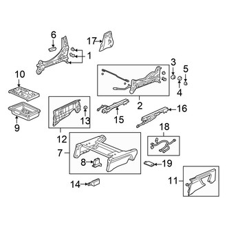 Honda OE - Seats & Tracks - Tracks & Components (Front Passenger Seat)