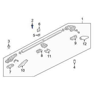 Honda OE - Roof Luggage Carrier Side Rail Screw