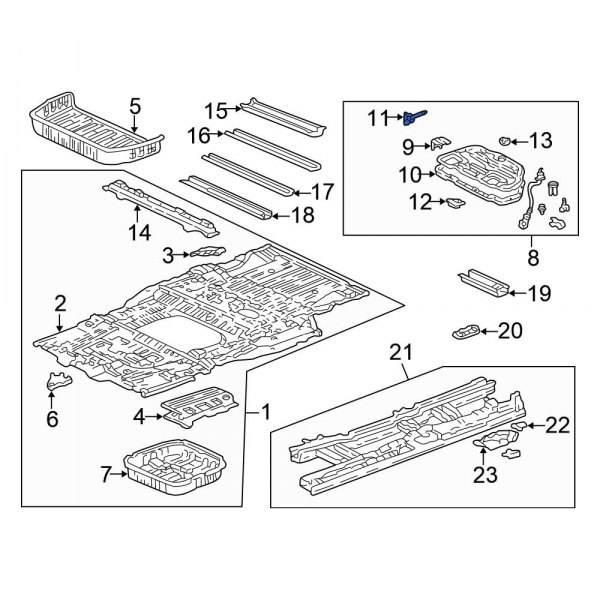 Spare Tire Compartment Cover Bolt