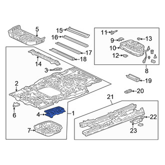 Honda OE - Right Floor Pan Reinforcement Brace