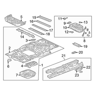 Honda OE - Pillars, Rocker & Floor - Floor & Rails