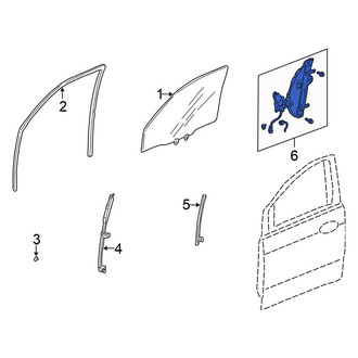 Honda OE - Front Left Window Regulator