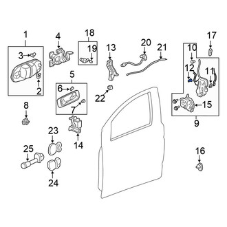 Honda OE - Rear Left Tailgate Latch Seal
