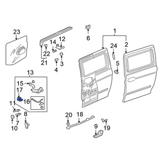 Honda OE - Right Sliding Door Lock Actuator
