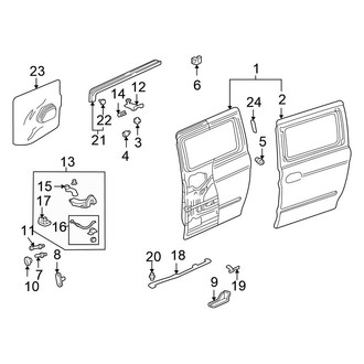 Honda OE - Side Loading Door - Door & Components (W/O Power Sliding Doors)