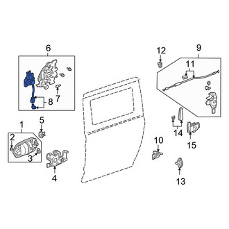 Honda OE - Right Sliding Door Lock Actuator