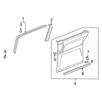 Honda OE - Side Loading Door - Interior Trim (W/O Power Sliding Doors)