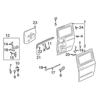 Honda OE - Front Sliding Door Stop Bumper
