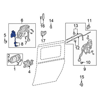 Honda OE - Left Sliding Door Lock Actuator