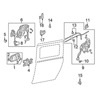 Honda OE - Side Loading Door - Lock & Hardware (With Power Sliding Doors)