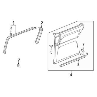 Honda OE - Side Loading Door - Interior Trim (With Power Sliding Doors)