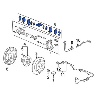 Honda OE - Rear Disc Brake Pad Set