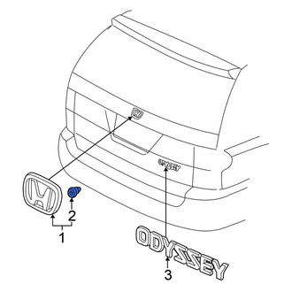 Honda OE - Hatch Emblem Clip