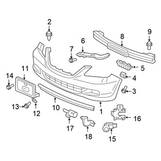Honda OE - Front Bumper - Bumper & Components